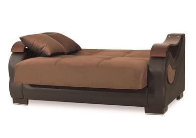 Metroplex Brown Microsuede Love Seat,Ottomanson (Previously Casamode)